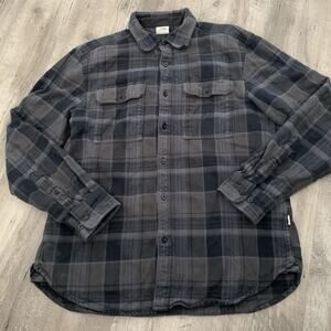 The North Face Arroyo Flannel Shirt Mens Sz Medium Dark Gray Plaid NF0A4QPJ